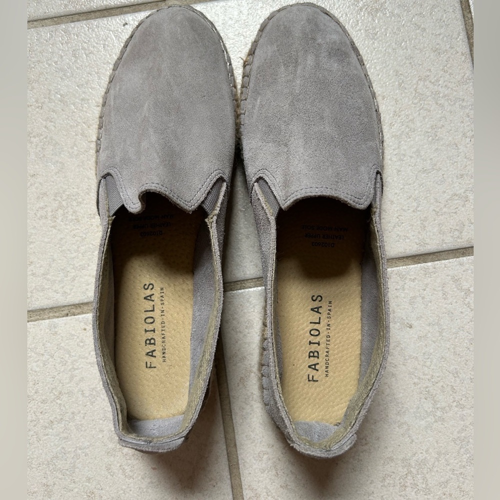 Fabiolas Espadrilles Shoes Handcrafted in Spain Taupe Suede D102603 Size38
